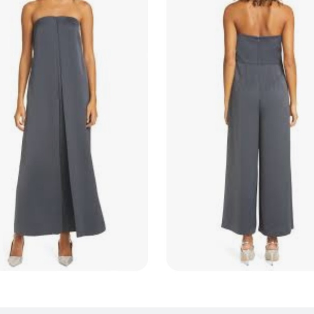 Club Monaco Strapless Satin jumpsuit New - Picture 10 of 16